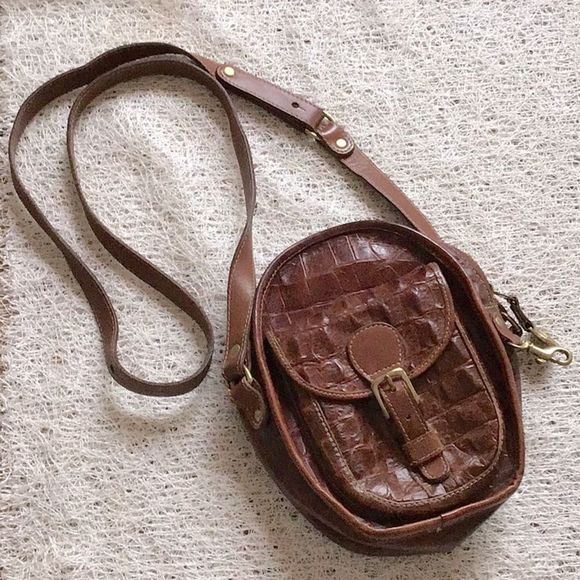 Brahmin Bags Brahmin Leathercroc Embossed Mini Crossbody Bag Poshmark